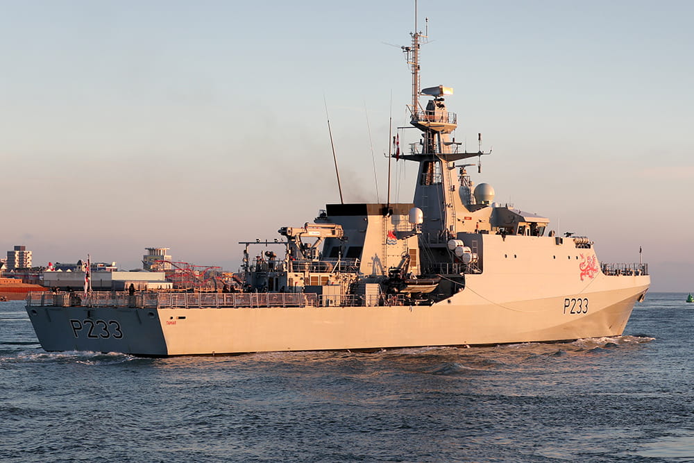 Offshore patrol vessel sets sail from Portsmouth
