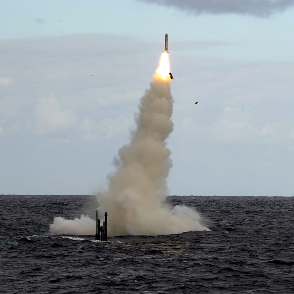 Missile being fired from HMS Astute