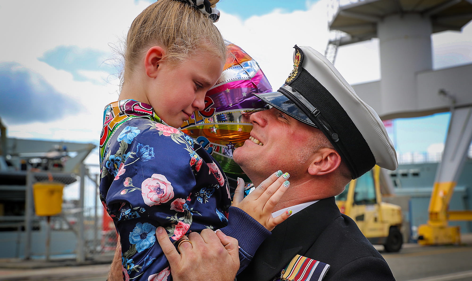 CPO Nick Halpin with daughter Molly (9)