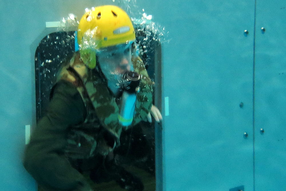 Escaping from the Underwater Escape Training Unit