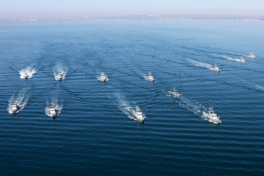 P2000 Patrol Boat Squadron formed up in several formations